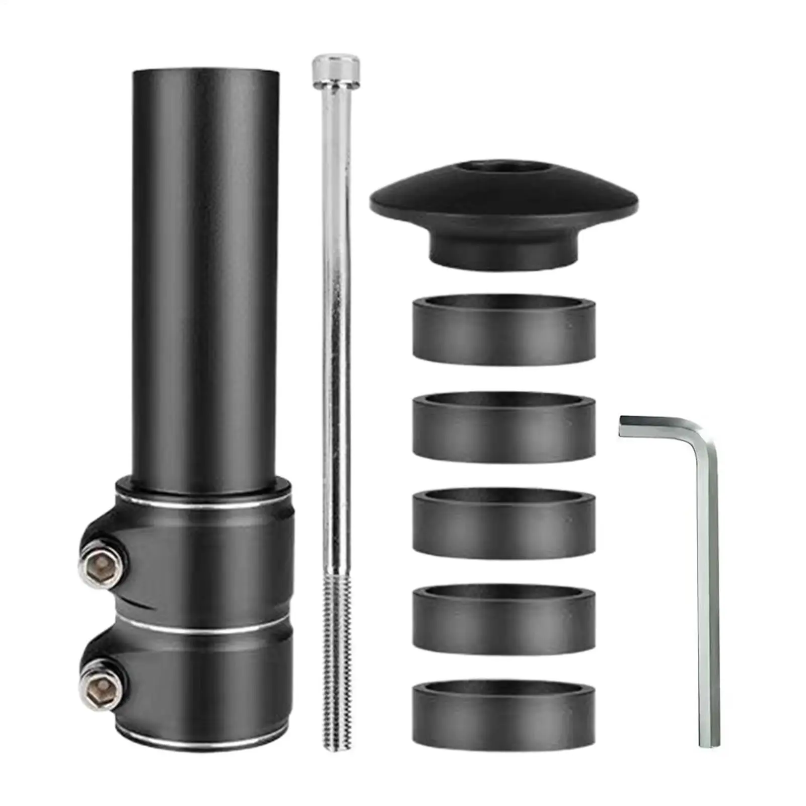 Bicycle Stem Riser Adjustable Bike Front Fork Stem Extension Lifter Bike Handlebar Vertical Height Extender For 28.6mm handlebar