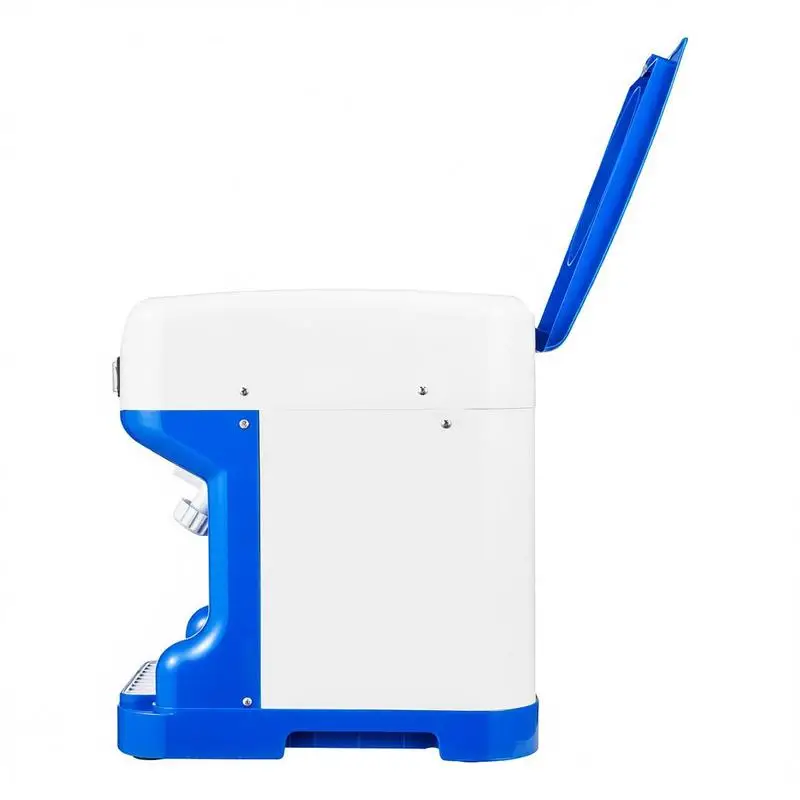 Commercial Ice Shaver Crusher, 286lbs Per Hour Electric Snow Cone Maker with 2L Ice Cube Box, 250W 1500RPM Tabletop Shaved Ice Machine for Parties Events Snack Bar, Home and Commercial Use (Blue)