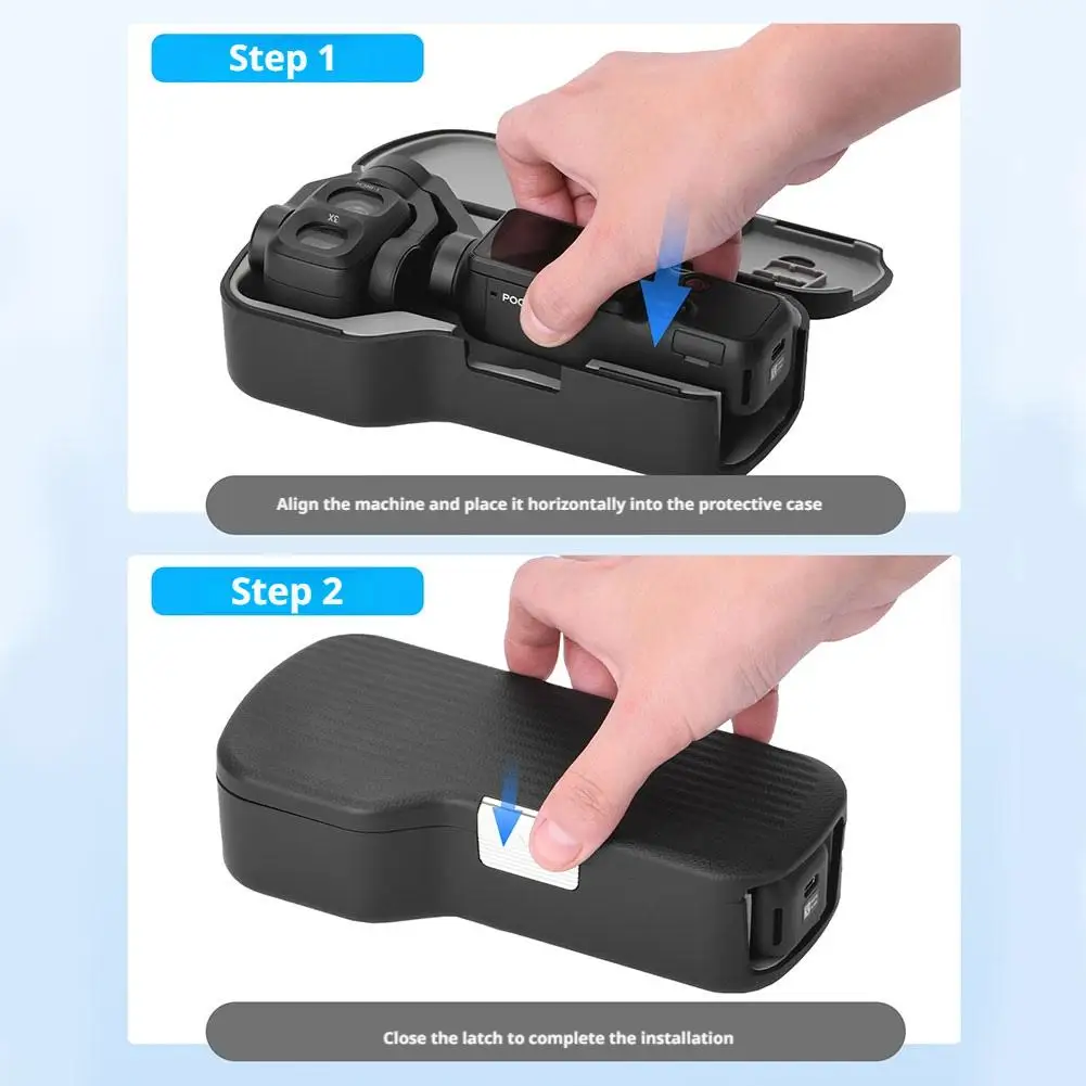 Storage Box for DJI Osmo Pocket 4P Full Coverage Flip-open Protection Case with Wrist Strap for DJI Osmo Pocket 4P Accessories image 5