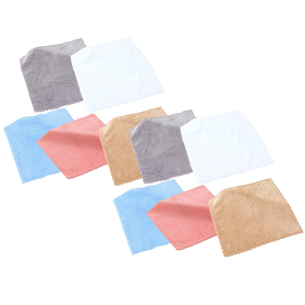 10 Pcs Towel Kids Hand Towels Guest Comfortable Washcloths Coral Fleece Baby Square