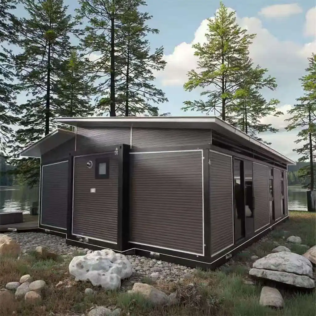 36㎡ Container House Customizable Luxury Homestay Expansion Tiny Home Portable Office Container House Double Wing Folding House