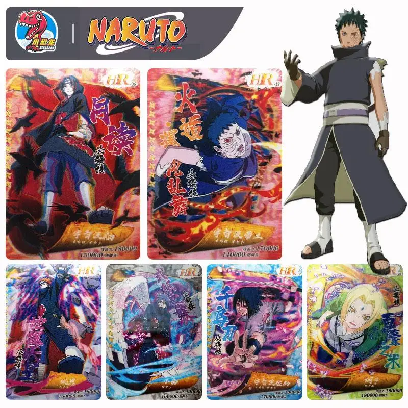 Little Dinosaur Naruto Anime Characters Hr-Card Stereo Uzumaki Naruto Hatake Kakashi Uchiha Itachi Uchiha Obito Collection Card