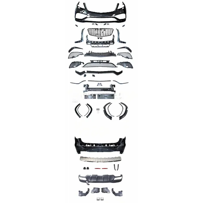 Heavy Duty Front Bumper Grille Full Body Kit Exterior Sport Style Universal Fit Car Auto Guard