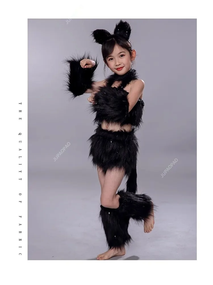 6 Colour Cat Cosplay for Girls Sexy Cat Girl Cosplay Costumes Fox Girl Cosplay Animal Dance Costumes for Children Halloween