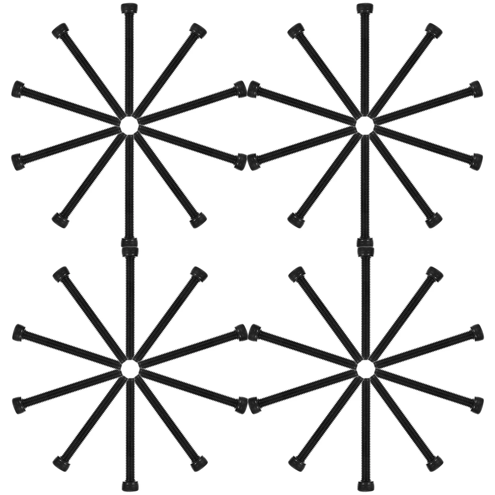 

50Pcs Hexagon Socket Head Bolt M5x50mm Black Oxide Steel Fully Threaded Machine Mounting Screw Heavy Duty Automotive Furniture