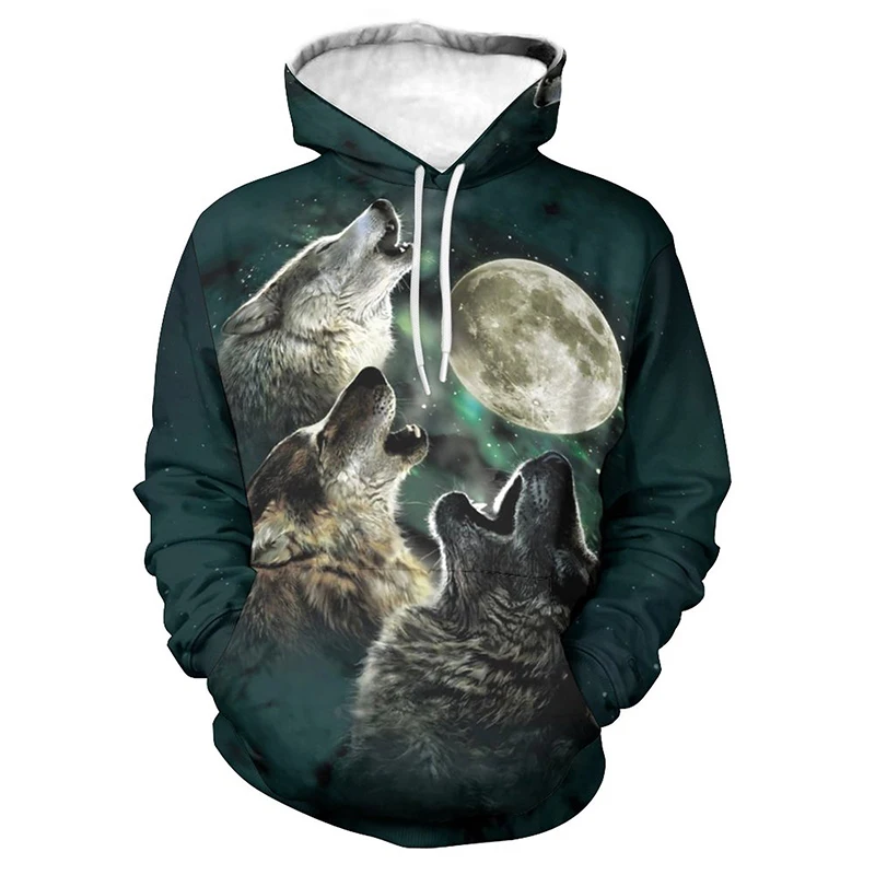 

2022 New Wolf 3D Print Hoodies Tops Men Women Children Casual Hoody Fashion Streetwear Horror Cool Swearshirts Coat