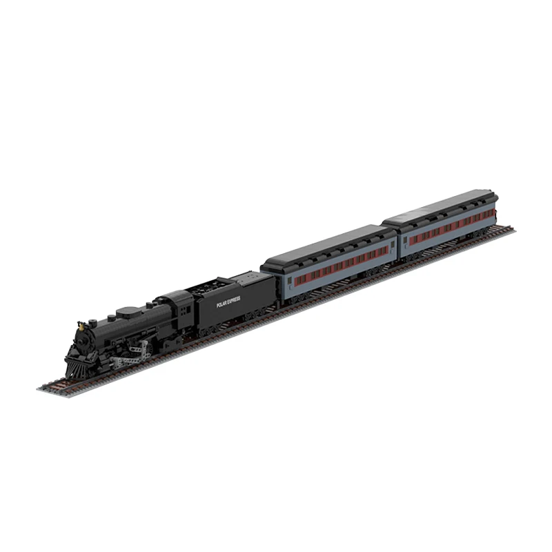 MOC Stadt Transport Serie Polar Express Baustein Montage Modell Set Technologie Ziegel Junge Puzzle Spielzeug Geburtstag Geschenke