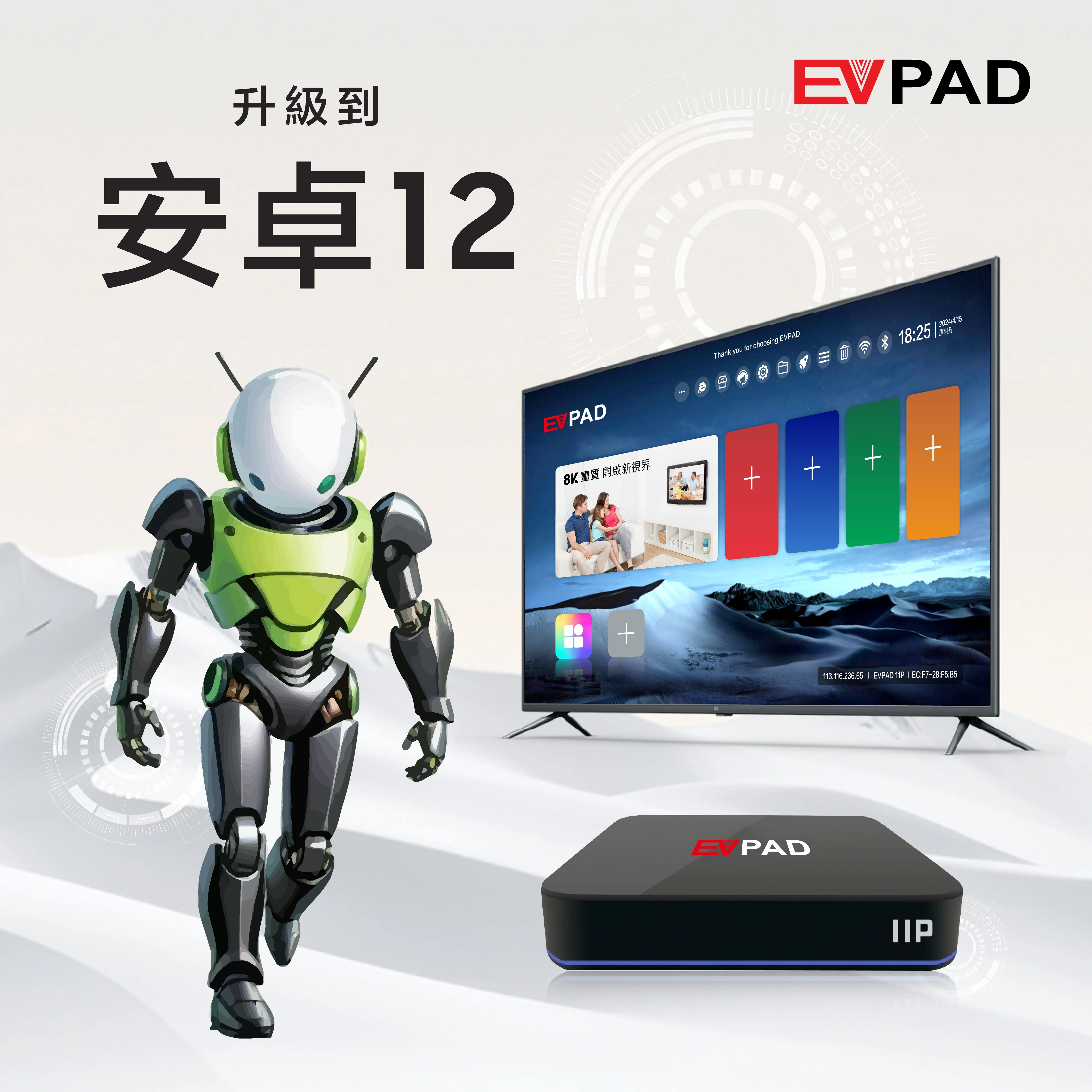 【Geniune】2025 EVPAD 10P 11P  Global AI TV  Set Top Box 4G DDR 64GB Hot Sold In  Asialian Korea Japan,Candan and USA