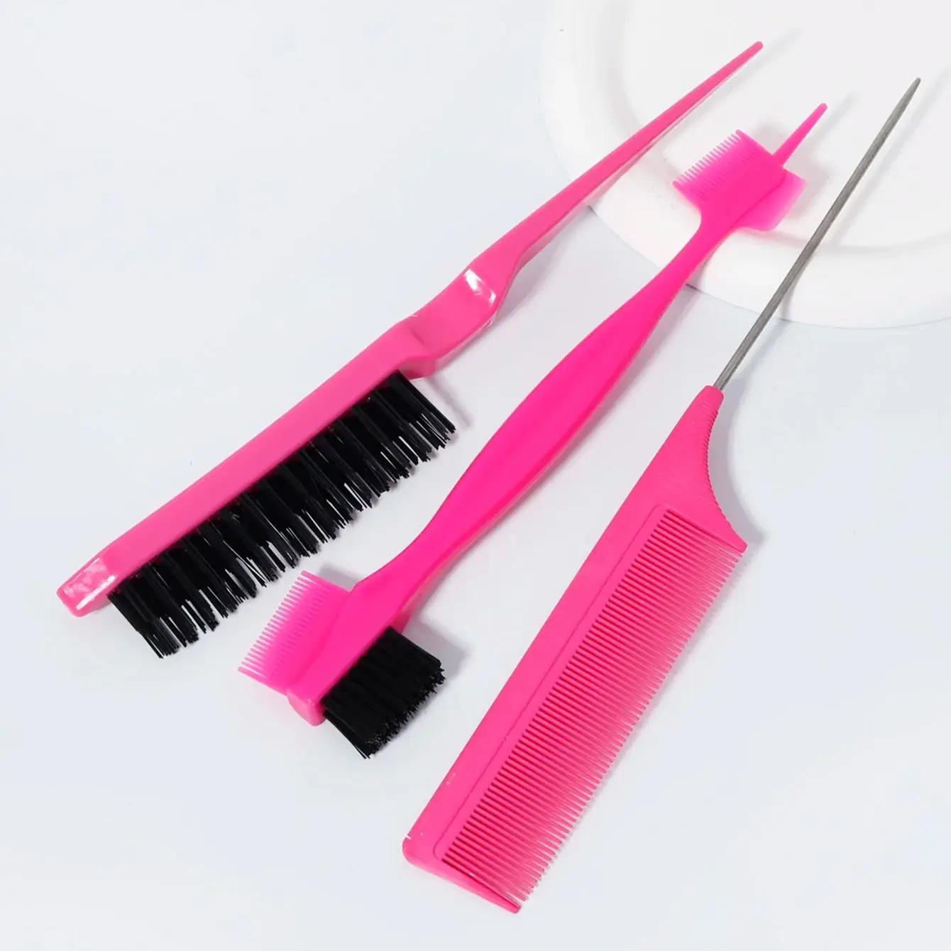 

3pcs styling comb set, suitable for home use, anti tangling, hair salon styling tool comb,special for real hair wigs