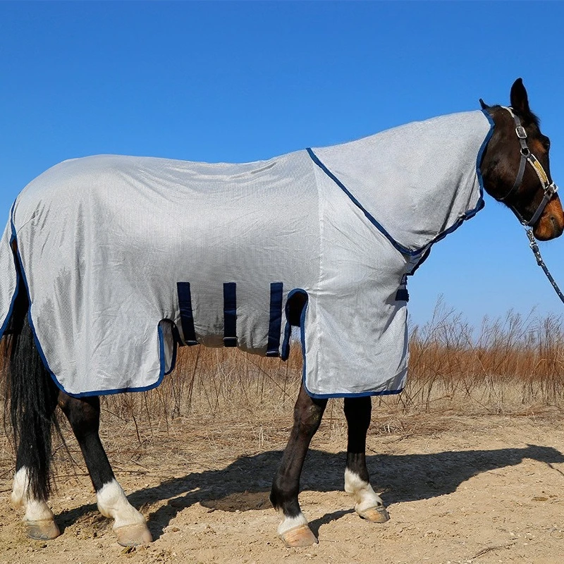 Mosquito-proof and insect-proof, summer mesh harness with scarf and pony