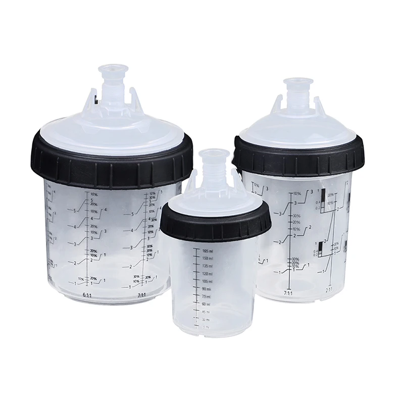 165/400/600ml Spray Gun Paint Tank Spray Gun Mixing Cup Disposable Quick Measuring Cup for Paint Cars, Furniture, House and More