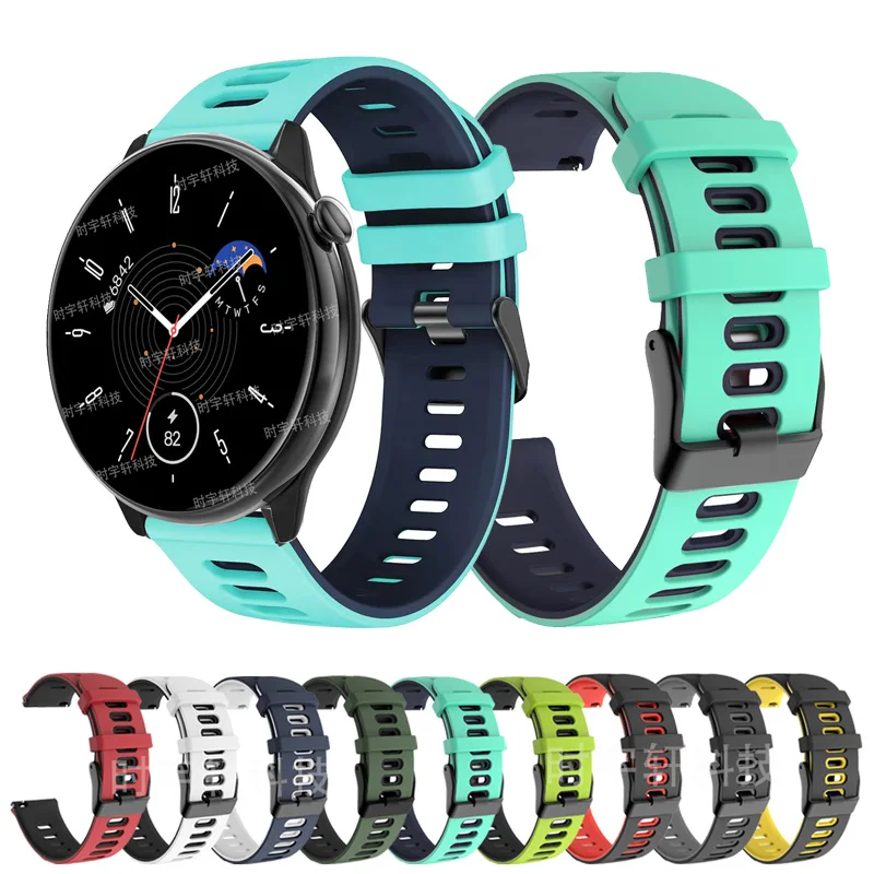 For Amazfit GTR Mini Smartwatch Strap 20mm Silicone Sport Bracelet For Amazfit GTS 4/3 2 2E/2 Mini/Bip 3 Pro/S Lite/U Pro Band