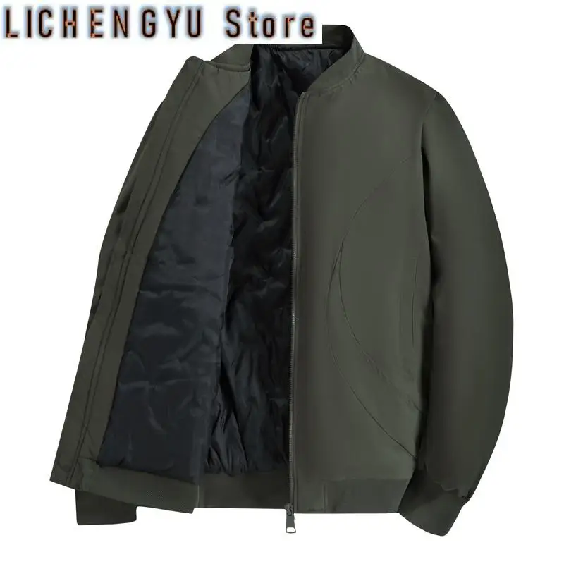 Thick Down Cotton Jacket for  Men in  Autumn and Winter,  Windproof and Warm Outdoor, Fashionable and High-quality Cotton Jacket