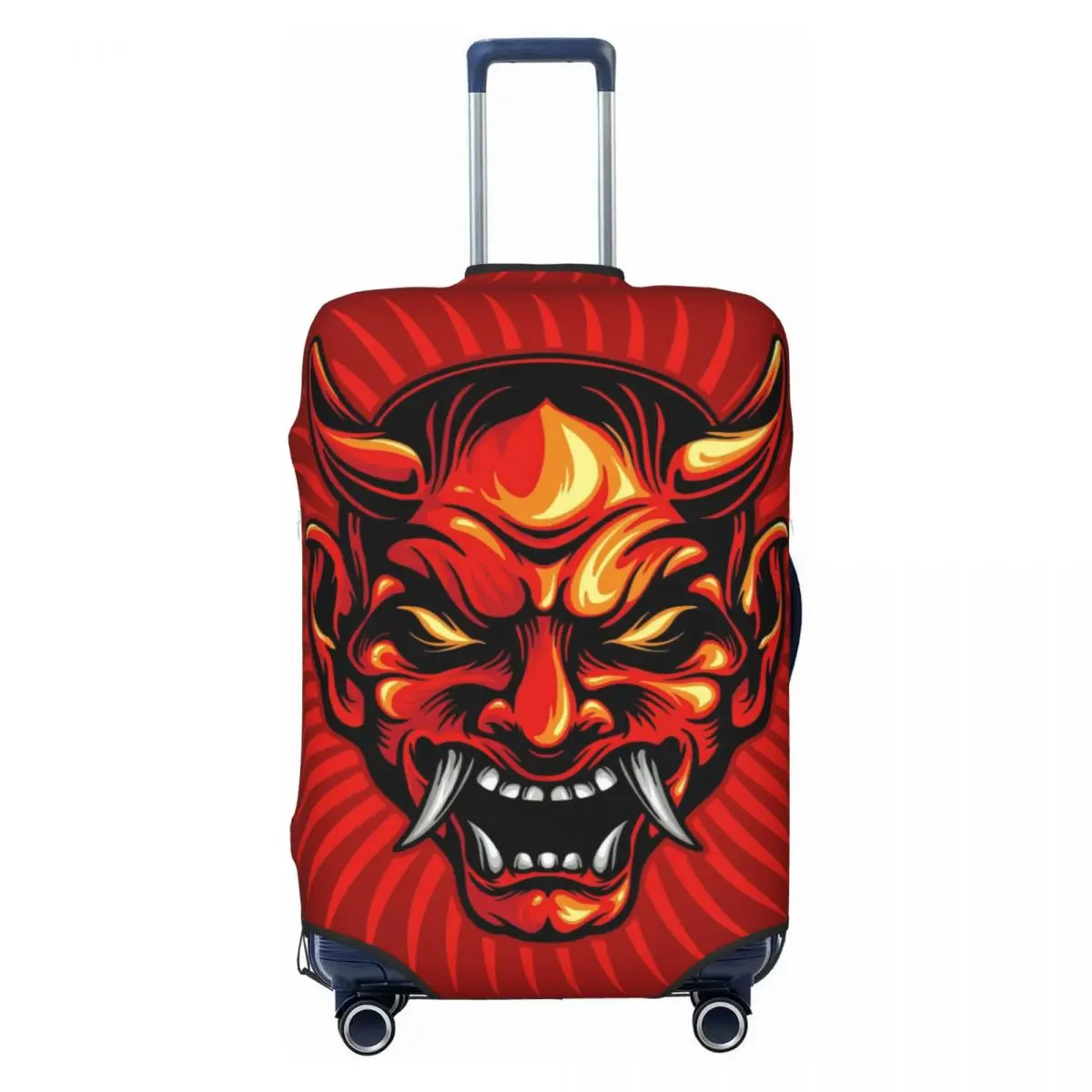 Samurai Head Tattoo Design Print Luggage Protective Dust Covers Elastic Waterproof 18-32inch Suitcase Cover Travel Accessories