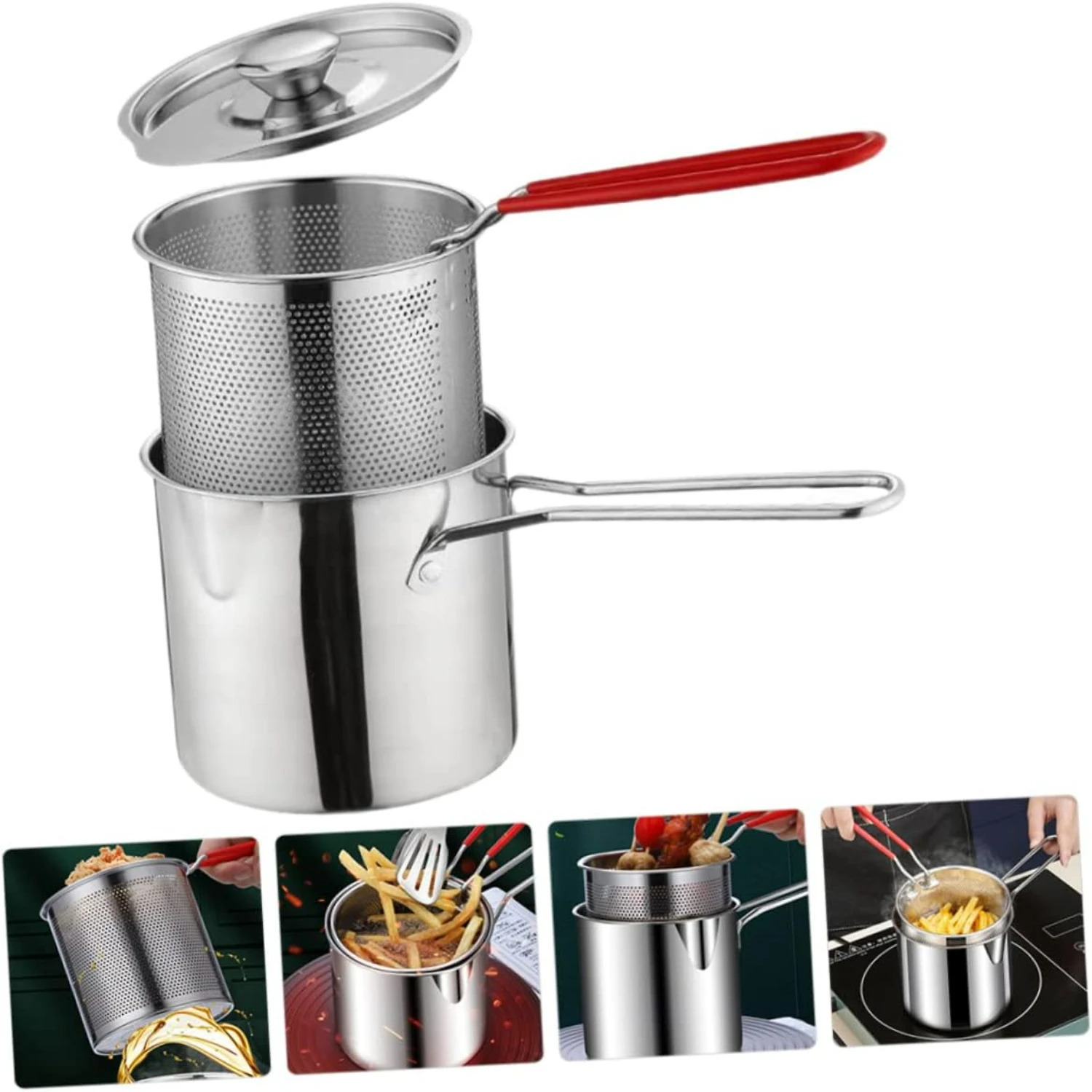 Идеальный набор японских фритюрниц темпуры из нержавеющей стали для домашнего и ресторана — идеальная и универсальная посуда для плиты