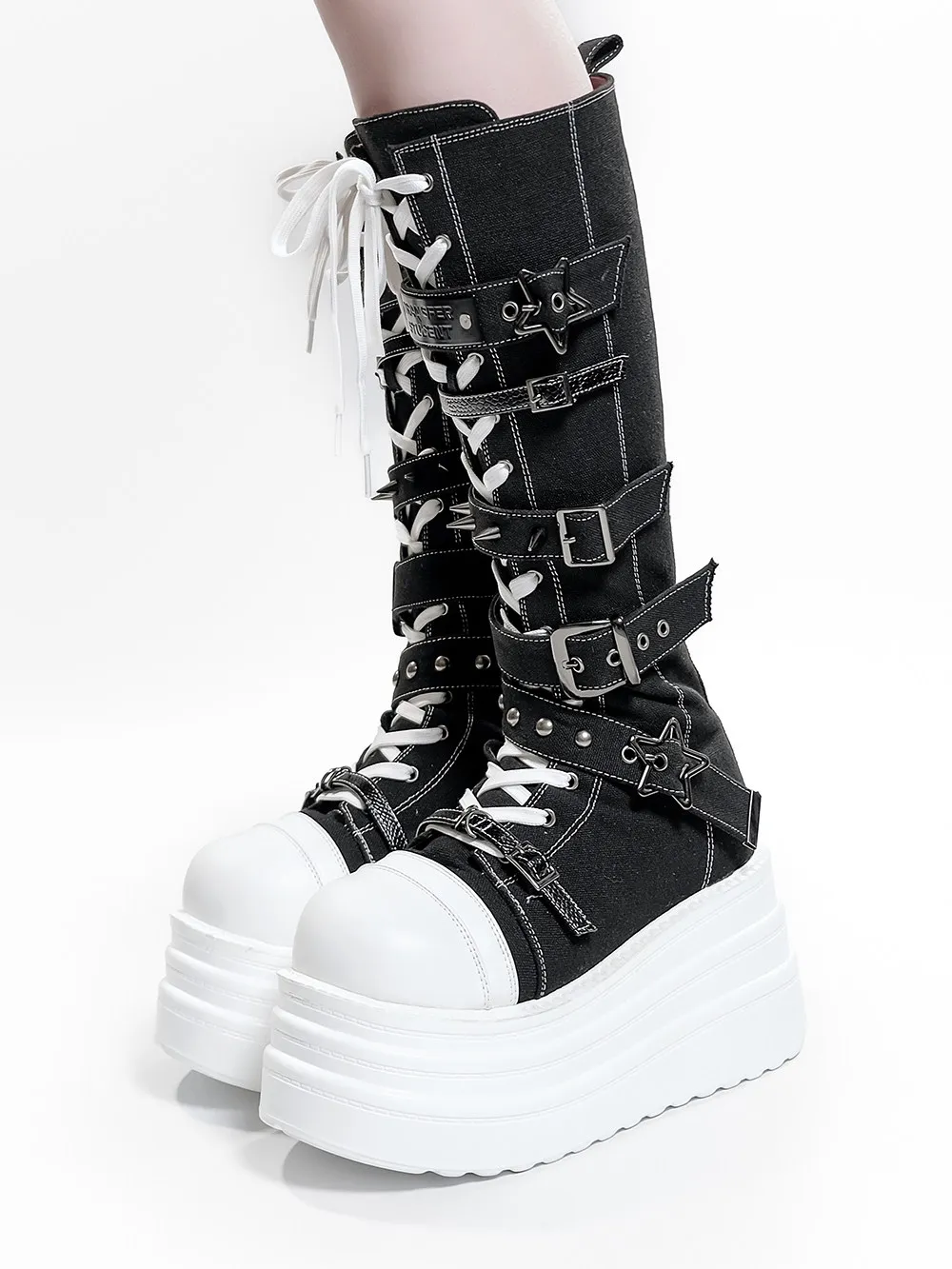 

Transfer Student Bondage Field Original Subculture Sponge Cake Thick Soled Boots Y2k Versatile Punk Boots Millennium Style Boots