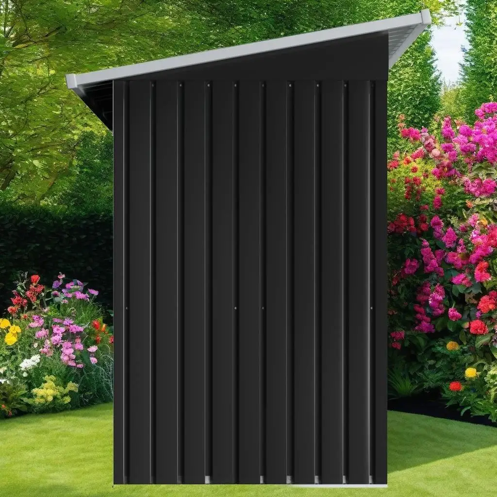 Durable Anthracite Steel Garden Shed - Weather Resistant Storage Solution