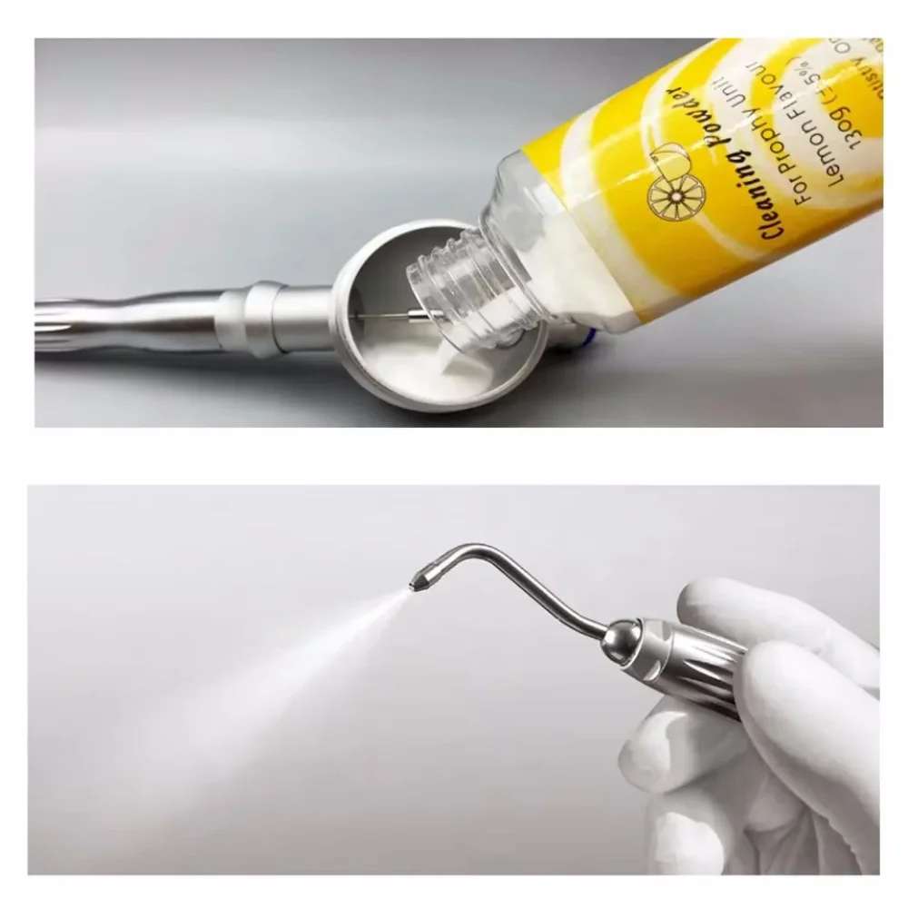 

3 вкуса, 130 г, порошок для отбеливания зубов - Dental Prophy Jet Polishing Powder для удаления налета и пятен, ухода за полостью рта, чистки