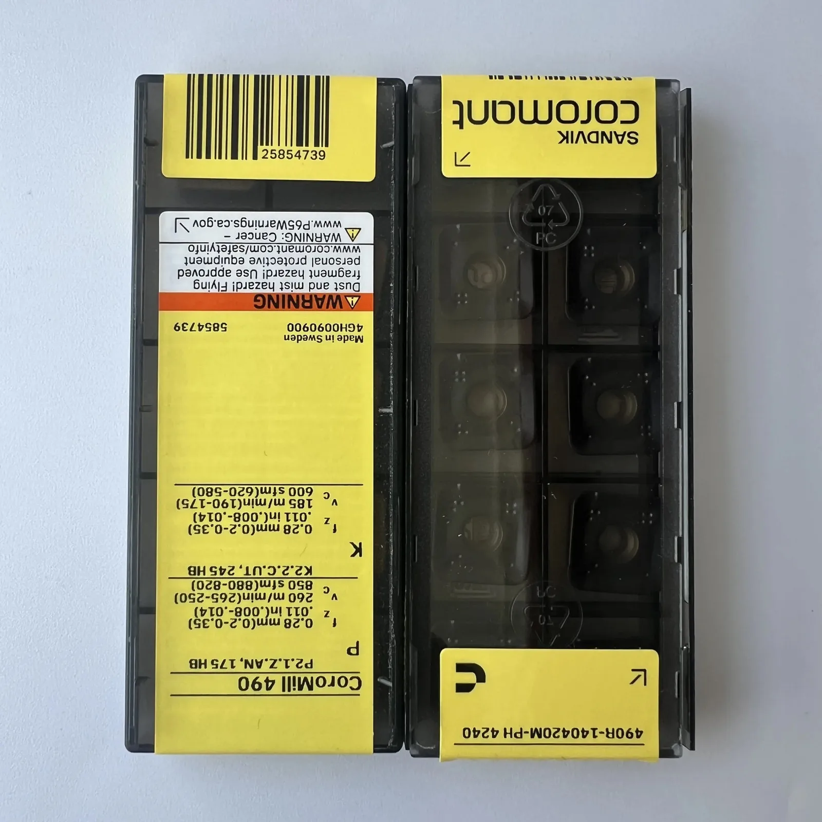 

SANDVIK / 490R-140420M-PH 4240 / Лезвие с ЧПУ из твердого сплава, 10 шт.