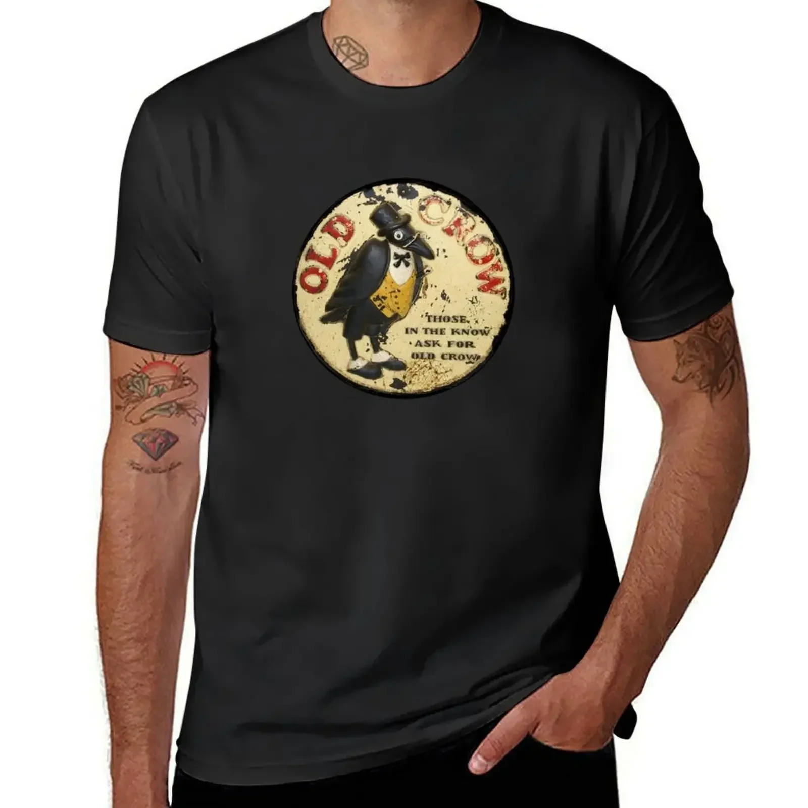 Old Crow Bourbon Whiskey Vintage Advert T-Shirt sports fans for a boy tees plus size tops t shirts for men pack