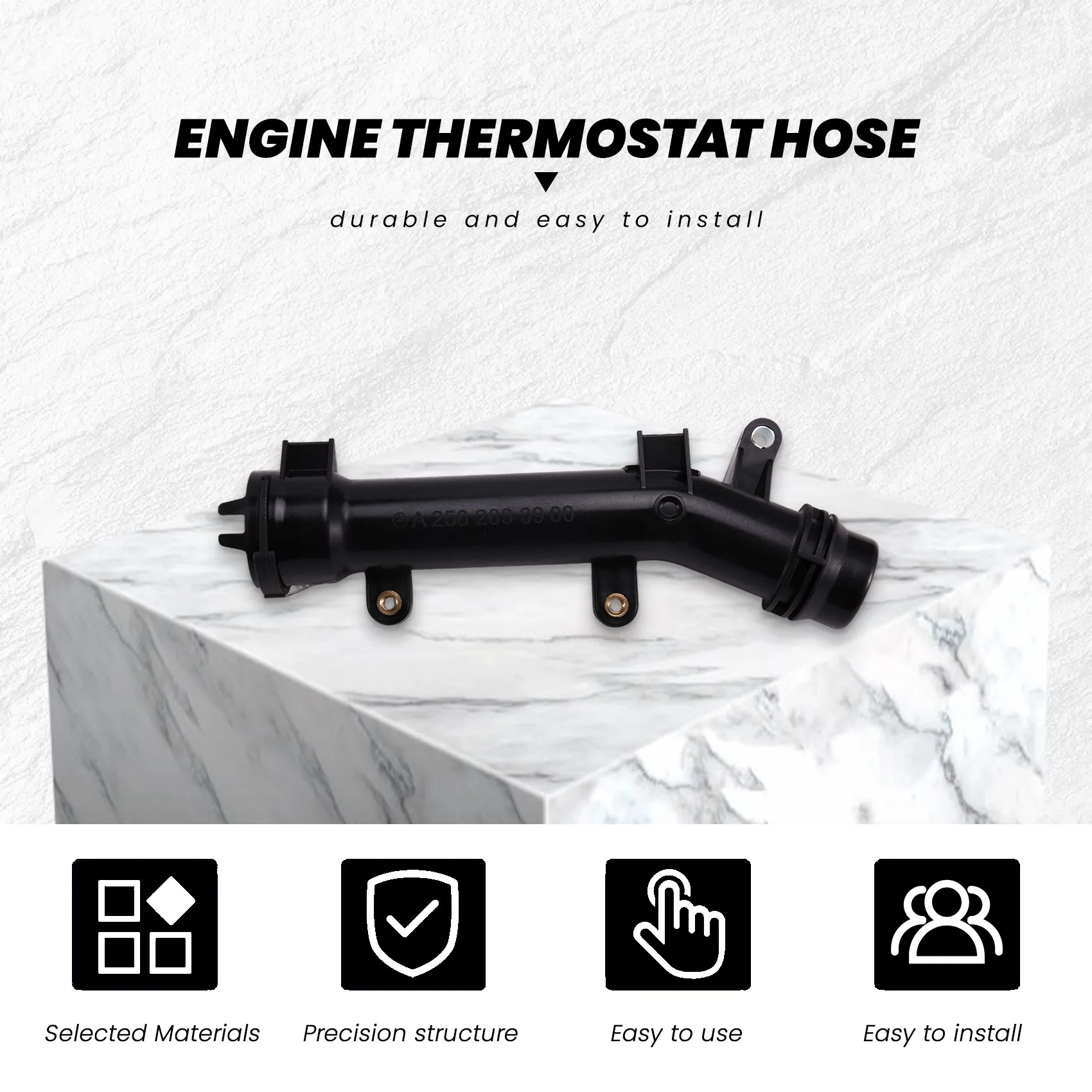

Durable-2562033900 Шланг термостата двигателя, шланг охлаждающей воды для W222 W167 W292 CLS450 E450 E53 GLE450 GLS450