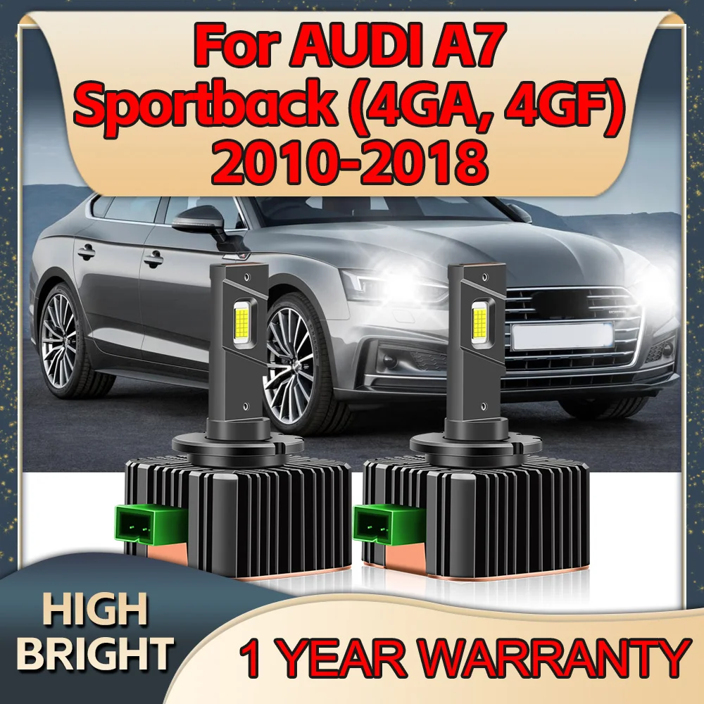 LED Headlights D3S Bulb 30000LM Car Lights 6000K For AUDI A7 Sportback 4GA 4GF 2010 2011 2012 2013 2014 2015 2016 2017 2018