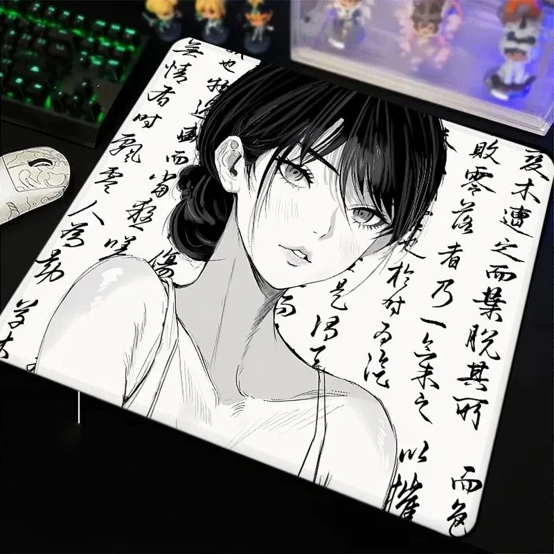 

Черно-белый стеклянный коврик для мыши в национальном стиле для девочек без запирающегося края Коврик для мыши Простой коврик для студенческого компьютера, ноутбука, стола