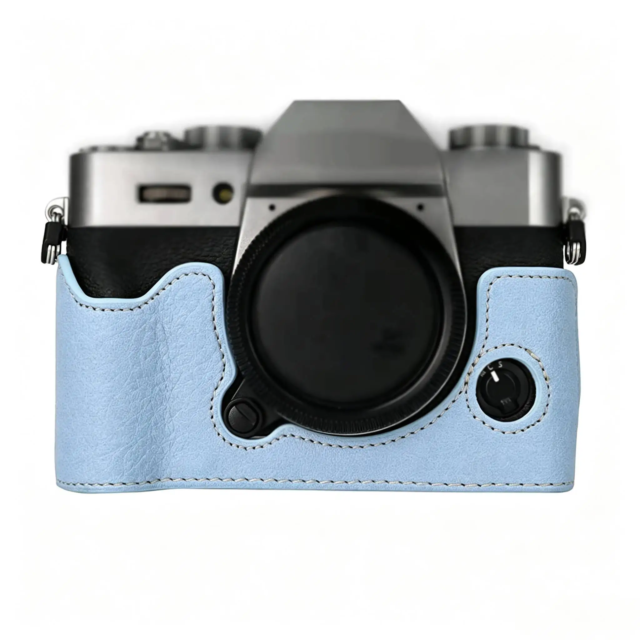 For Fujifilm X-T30 Retro Half Case Microfiber Leather Camera Cover With Quick-Release For Battery For Access Protective Shell