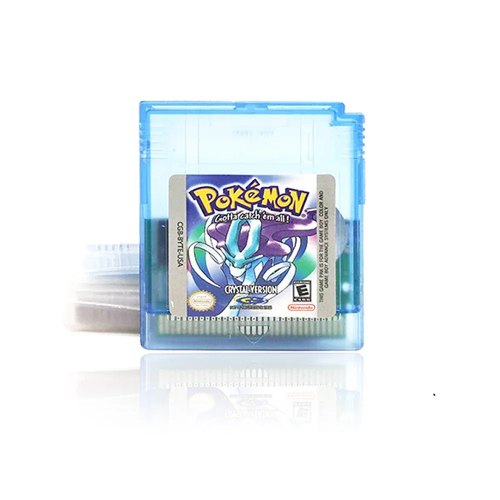 Pokemon Series 16 Bit GBC Game Cassette Classic Red Green Crystal Silver for GBC Video Game Cartridge Console