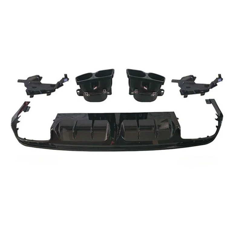 

Rear Bumper Lip S63 BS Style Rear Diffuser with LED Light for S CLASS W222 Black Bobykit 2014-2017