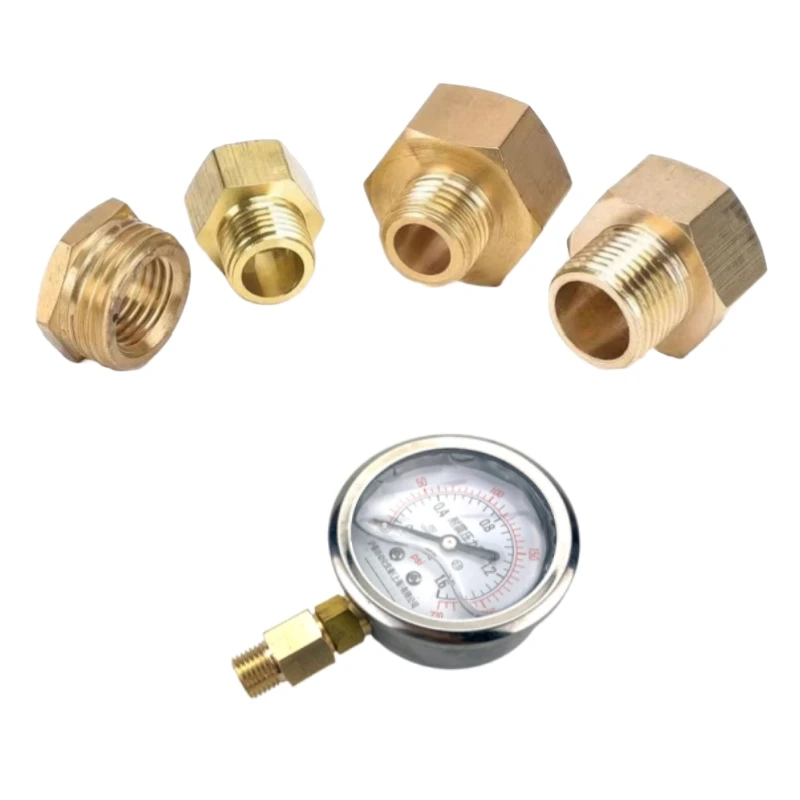 لقياس الضغط تحويل مشترك النحاس أنبوب موصل سريع محول M14 * 1.5 ، M20 * 1.5 المخفض كم المواضيع الذكور والإناث #4