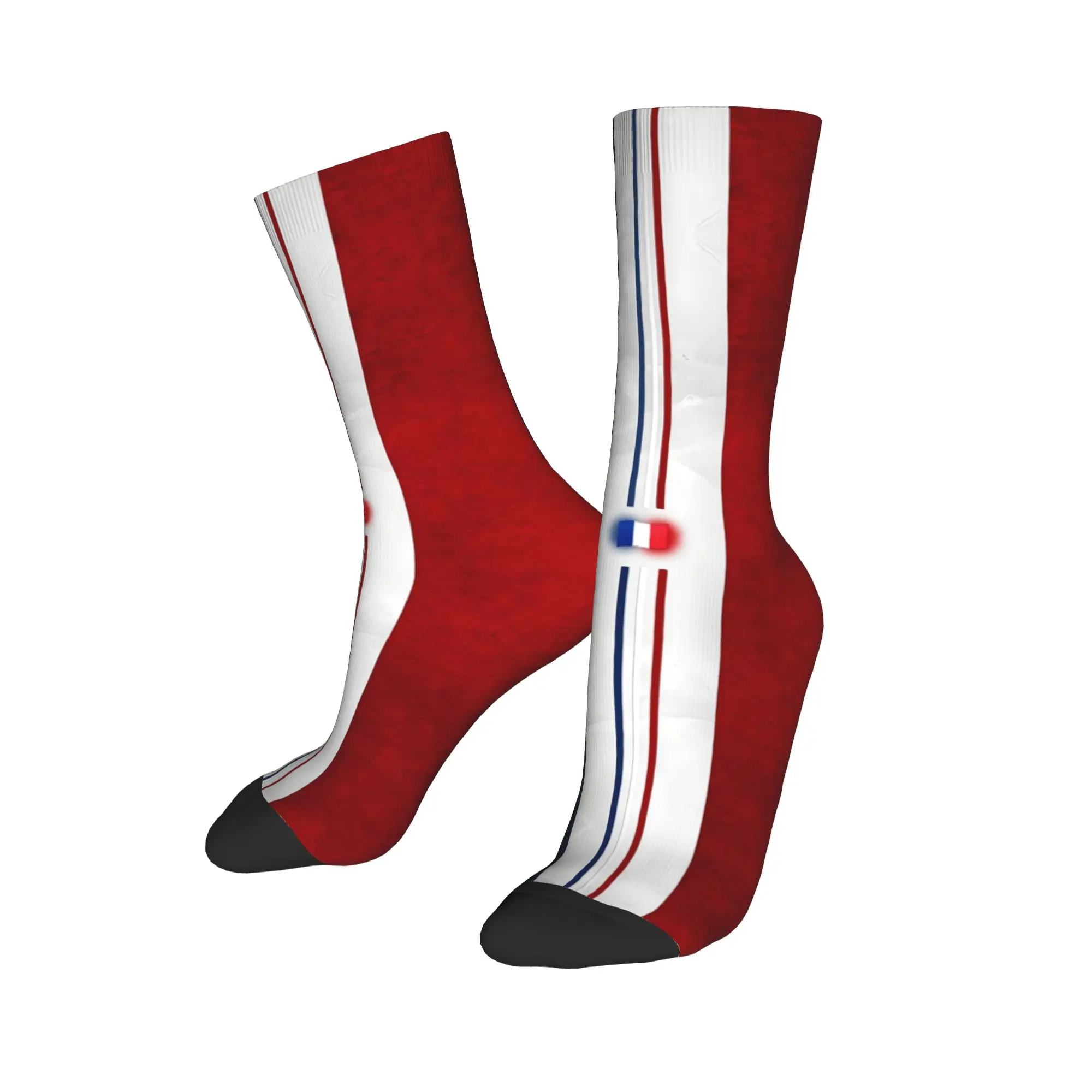 مخصص العلم الفرنسي المشارب الرجال النساء طاقم الجوارب للجنسين موضة فرنسا منطقة تسجيل الربيع الصيف الخريف الشتاء فستان الجوارب
