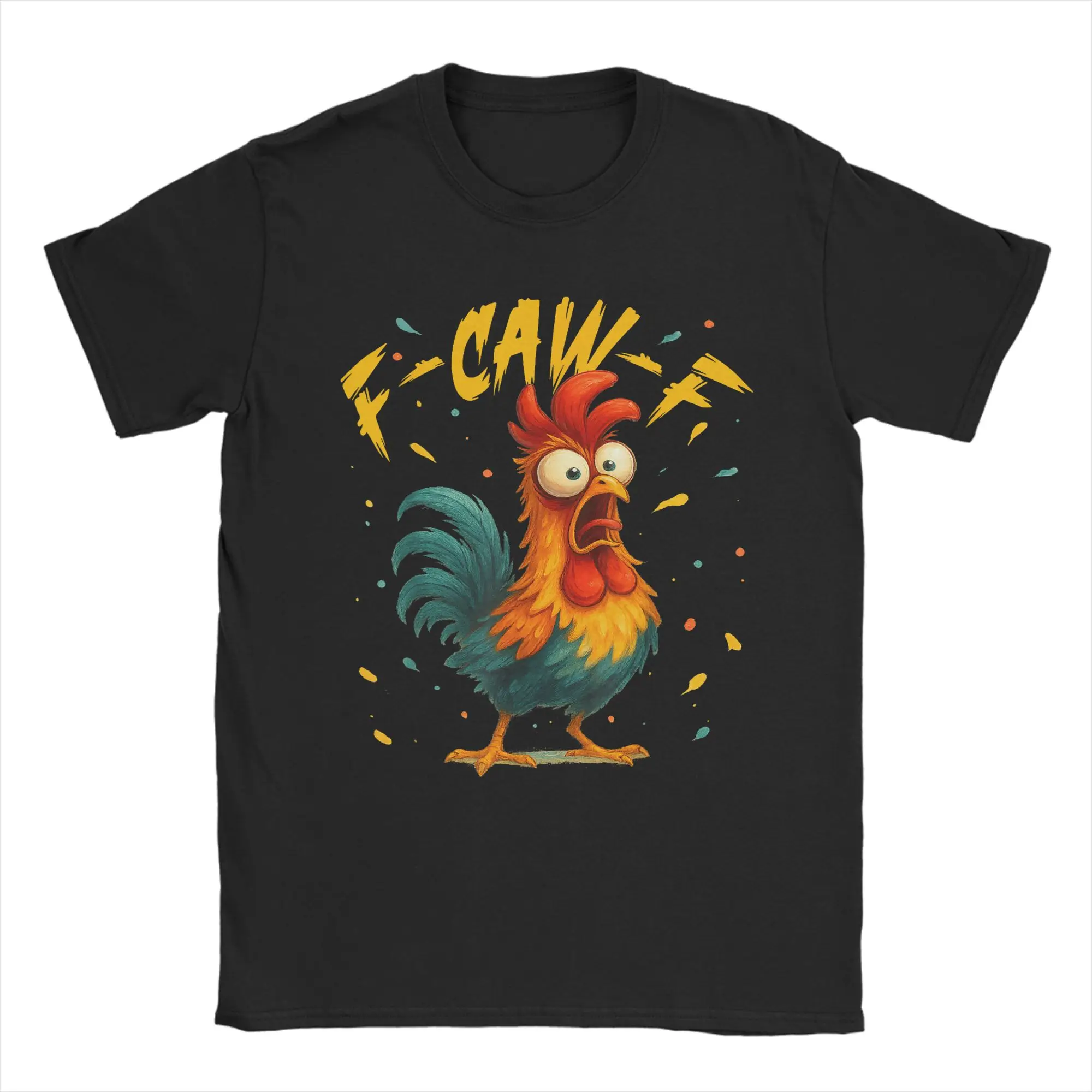 

Casual f-caw-f Chicken Fcawf Rooster Coffee T-Shirts for Men O Neck Cotton T Shirt Short Sleeve Tee Shirt New Arrival Clothes