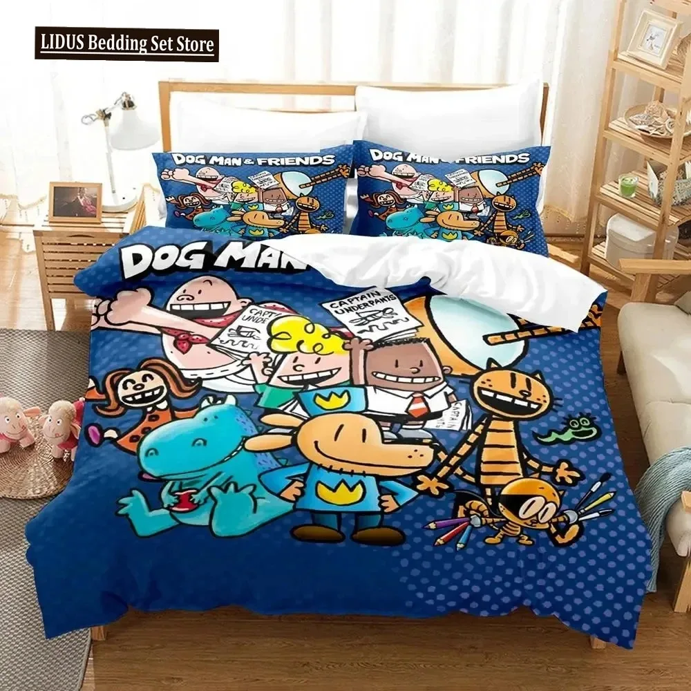 

3D Print Cartoon Dog Man Bedding Set Boys Girls Twin Queen Size Duvet Cover Pillowcase Bed Boys Adult Fashion Home Textileextile