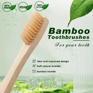 Biologisch abbaubare Bambus Zahnbürste, weiche Borstenpinsel, für empfindliche Zähne, Mundhygiene, 5pcs 6 Hauptverkaufsscheibenzähne - №4