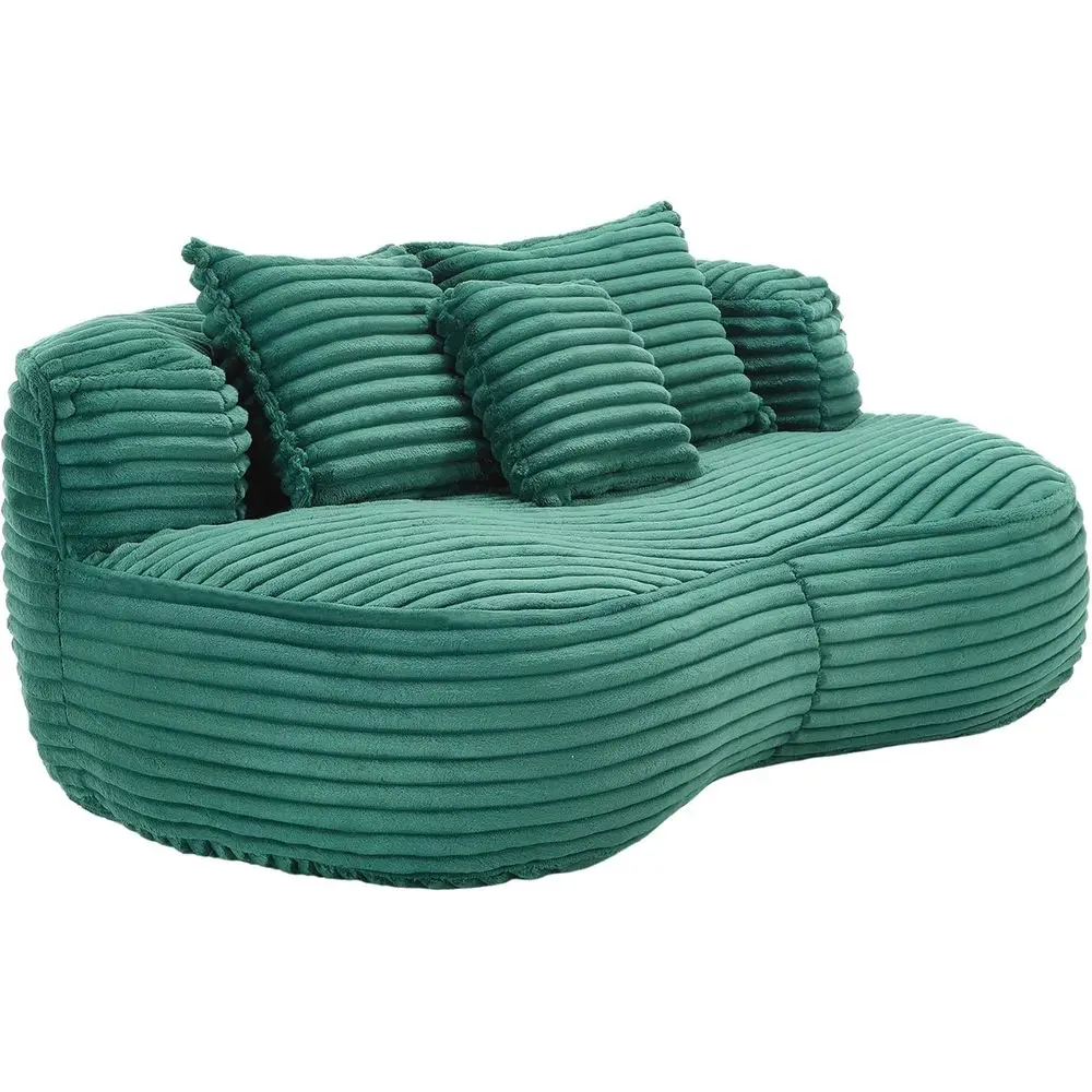 

64 Диван-мешок с высокой спинкой и 3 подушками — прочный вельвет, пена с эффектом памяти в помещении и на открытом воздухе, удобство для гостиных