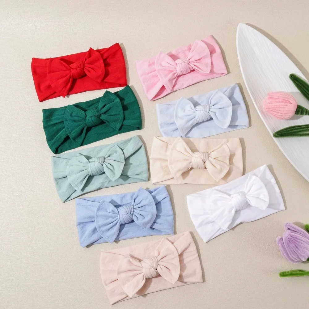 

45 шт./лот, СУПЕР, мягкая нейлоновая повязка на голову для ребенка, подарок для детского душа, реквизит для фотосессии