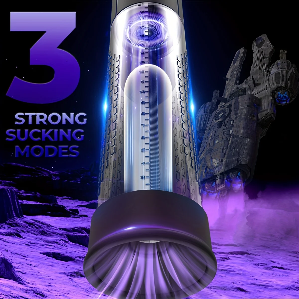 18 + لعبة الجنس للرجال مضخة القضيب LCD ذكر الاستمناء PElectric فراغ القضيب توسيع تمديد مضخة القضيب تكبير ضغط الهواء #6