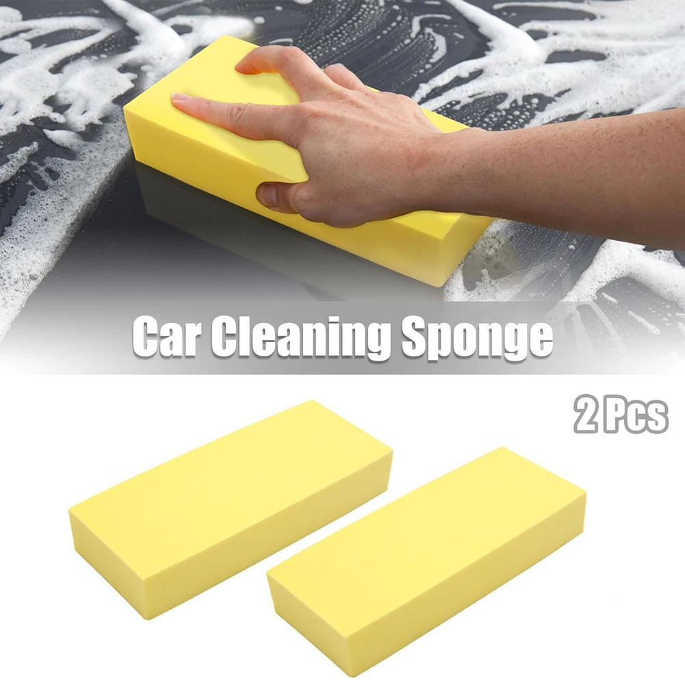 2Pcs PVA Car Wash Sponge Large PVA Super Absorbent Multi-functional Auto Window Glass Washing Sponges Block Cleaning Tool