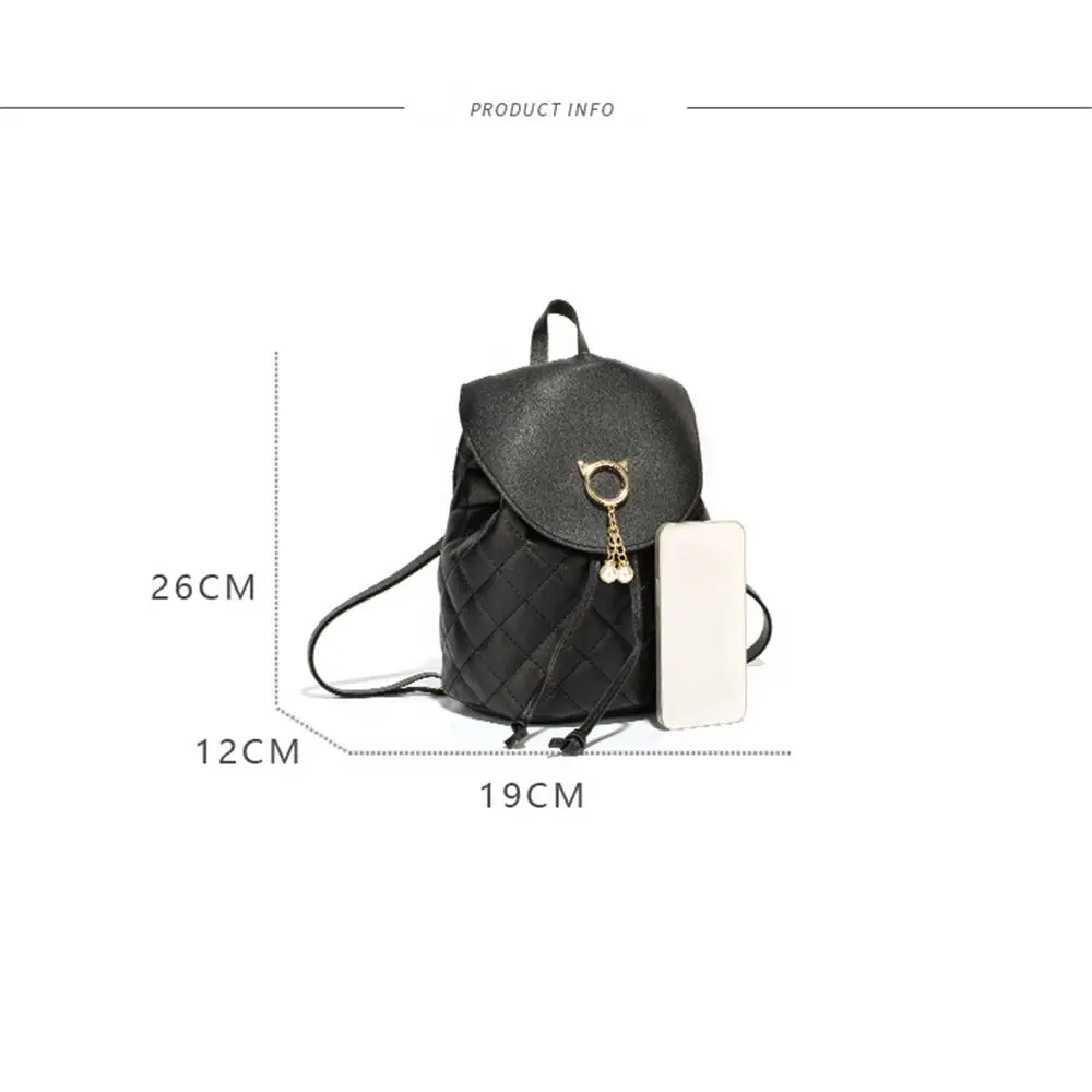 Fashion Women Mini Backpack PU Leather Cute Children Small Drawstring Backpacks Casual Student Bookbags