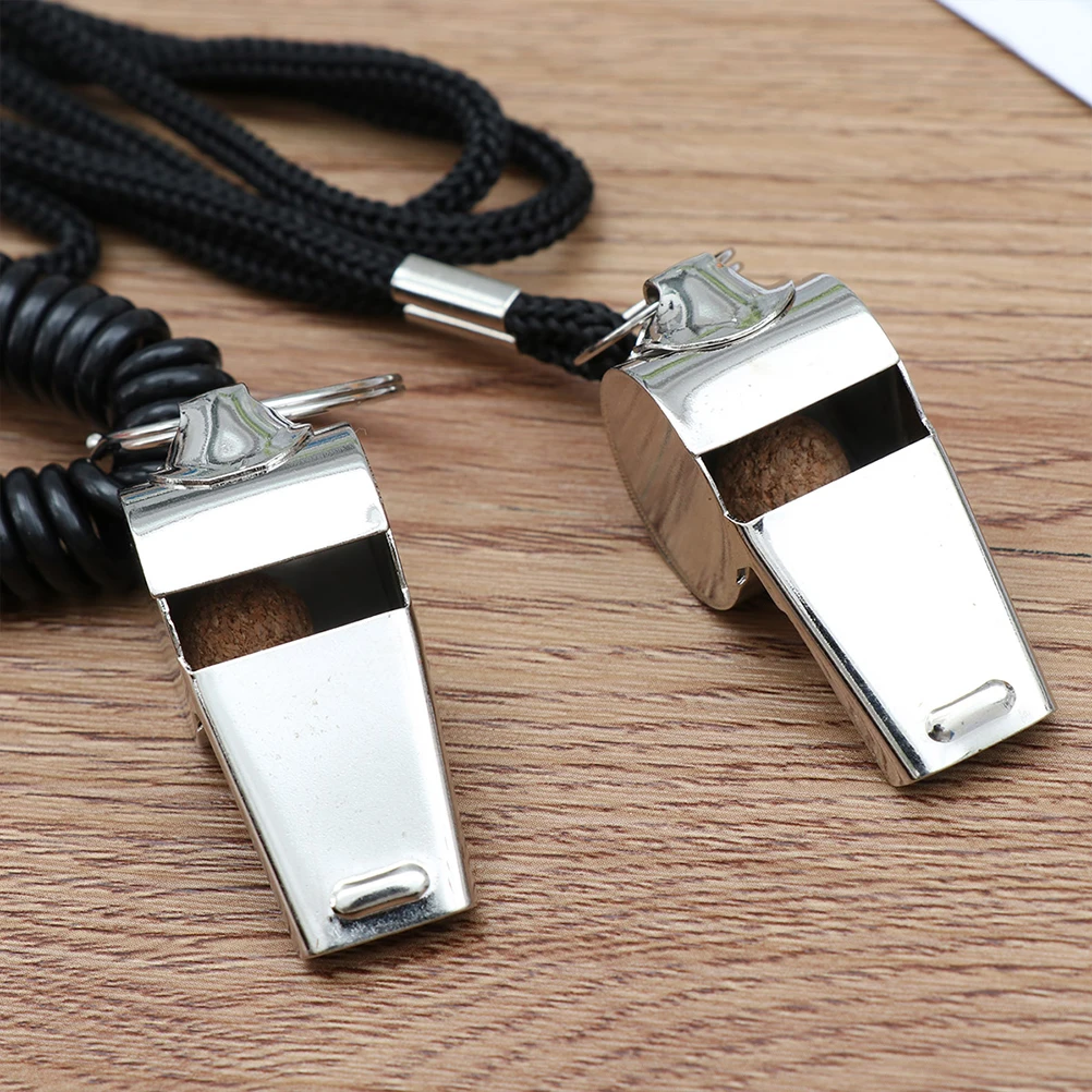 

4 Pcs Metal Referee Whistle Soccer Goods Football Things Sport Sports
