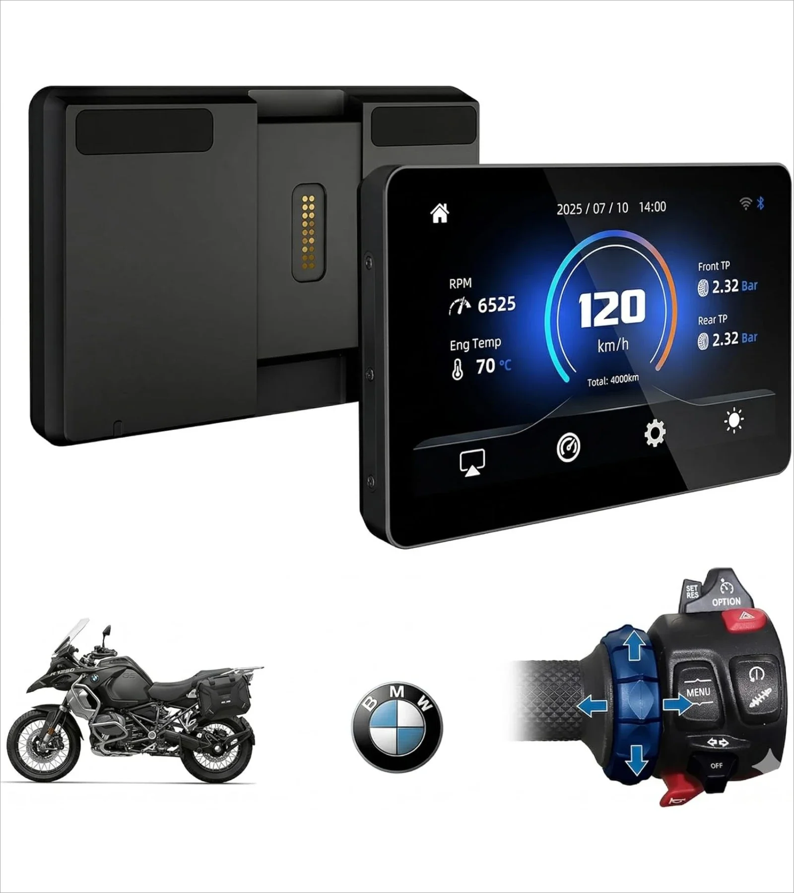 

6.2" For BMW R1200GS R1250GS F800 F900 S1000XR GPS Motorcycle Navigation Wireless CarPlay Moto Android Auto For WonderWheel