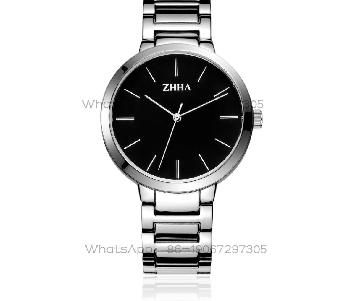 

Customized couple fashion women's watch waterproof steel belt men's watch imported movement simple business watch