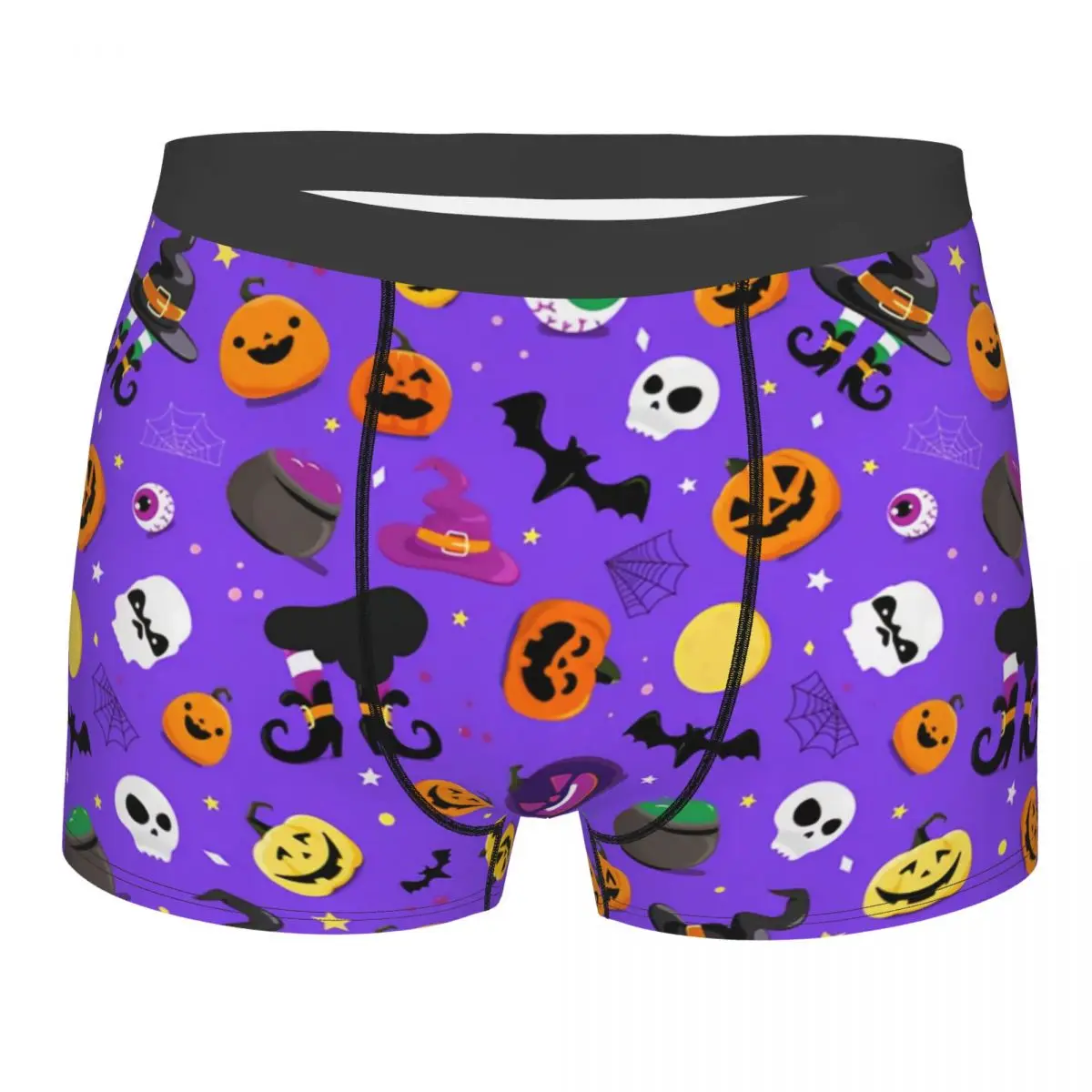 

Custom Cool Halloween Pumpkins Ghosts Skulls Pattern Boxers Shorts Panties Men's Underpants Stretch Briefs Underwear