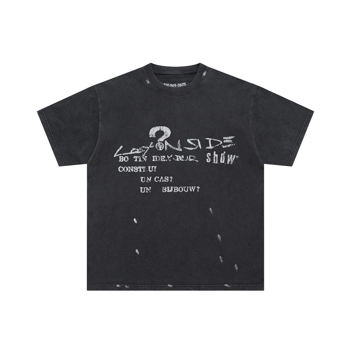 

Vintage Black Distressed Handprint Short Sleeve Mens Summer Tshirts Crew Neck Cotton Fashion Casual Loose Top Tees Oversized