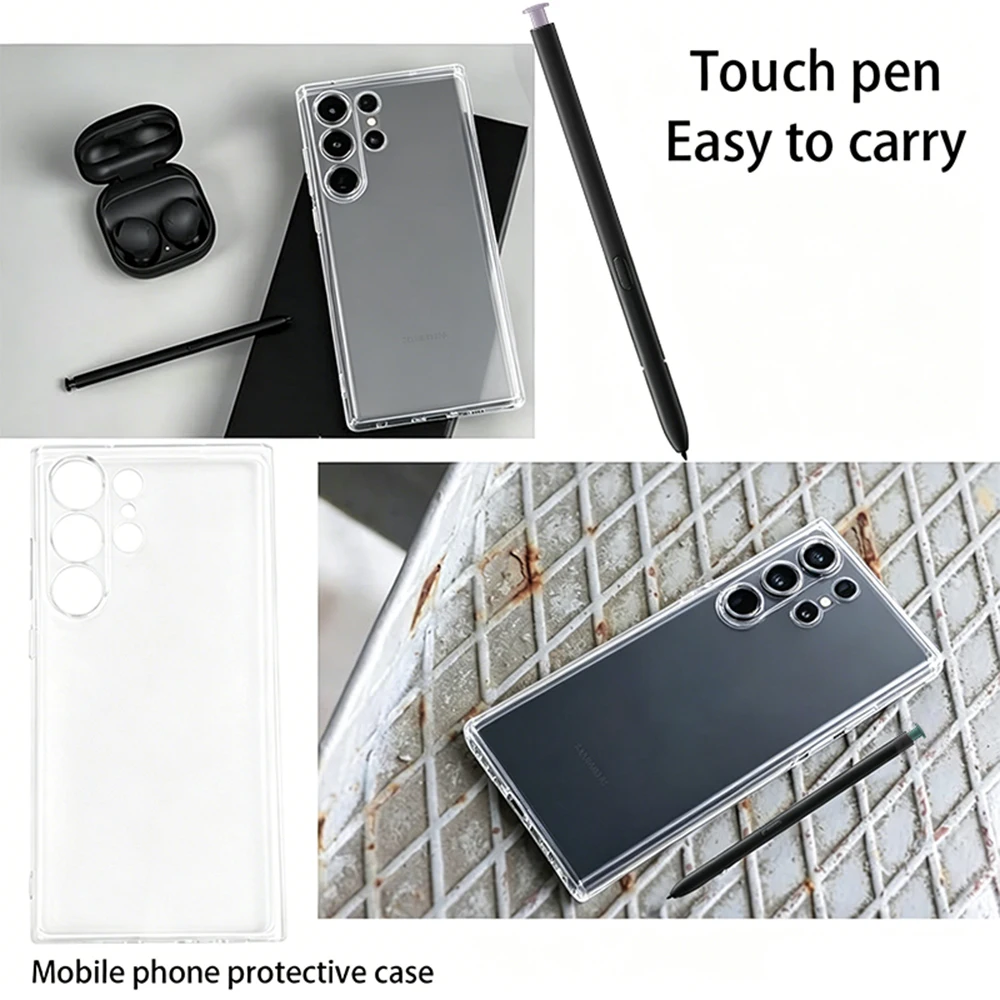 Ersatz-S-Pen-Set für Samsung Galaxy S23 Ultra SM-S918, Stift mit Touch-Funktion und zusätzlichen Stiftspitzen + transparente, weiche TPU-Handyhülle. – Detail 5