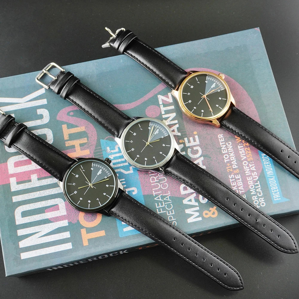 YAZOLE 502高品質メンズ腕時計 ビジネス シンプル 防水 本革ストラップ メンズ腕時計 カジュアル クォーツ時計 男性用