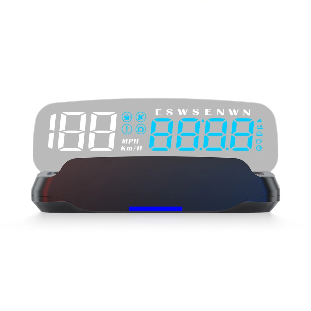 Floating projection with no ghosting & no screen protector 3.5inch LED Screen Car HUD Mirror Display C7 Gps Speedometer for Cars