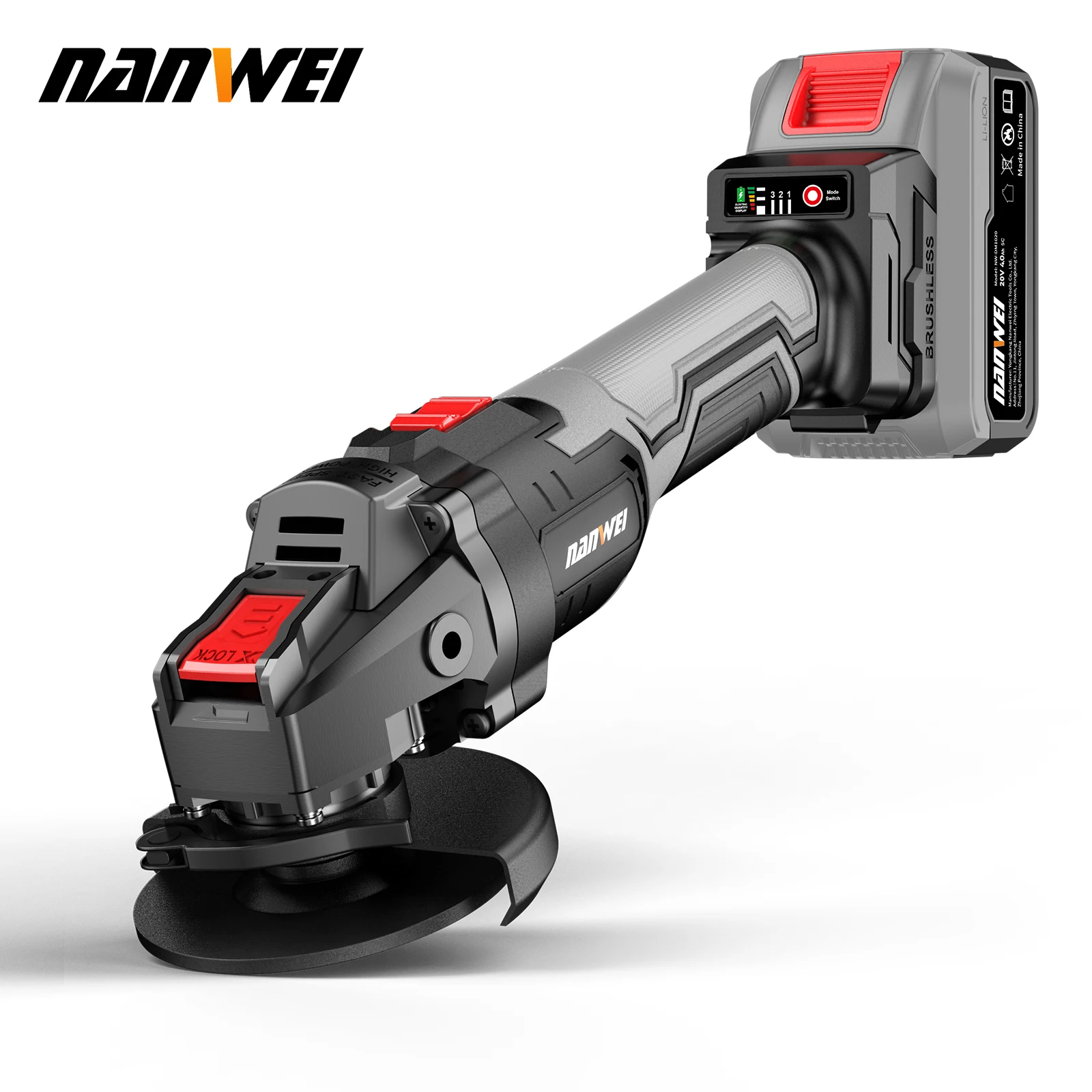 angle grinder electric 21v brushless li-ion battery portable hand angle grinder