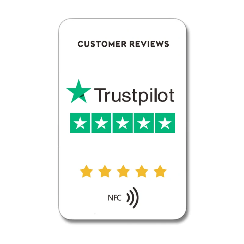 Beoordeel ons op Google Trustpilot Tripadvisor Beoordelingen NFC Tap Cards NTAG215 504bytes NFC-Enabled Google Reviews Kaarten